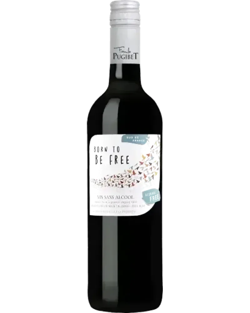 Born to be free Rouge bouteille de vin Rouge sans alcool