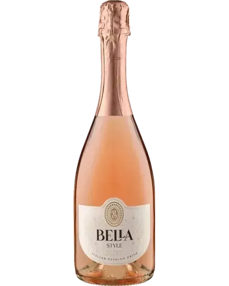 Bella Style Rosé non-alcoholic Sparkling Rosé wine bottle