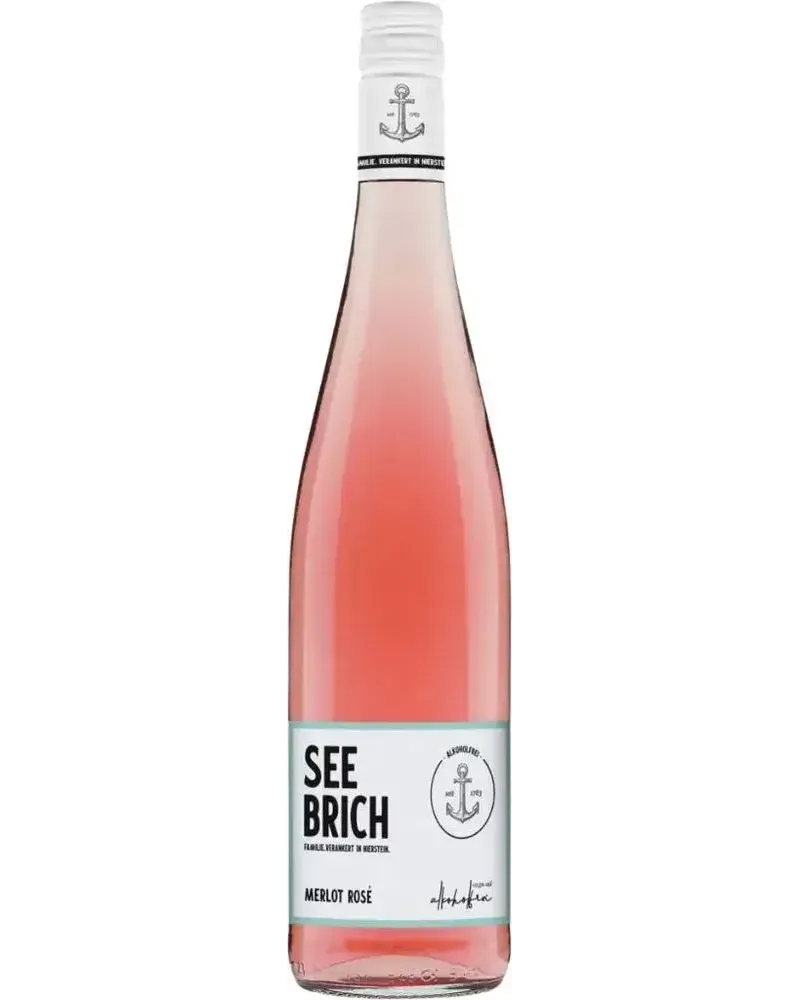 Merlot Rosé non-alcoholic Rosé wine bottle