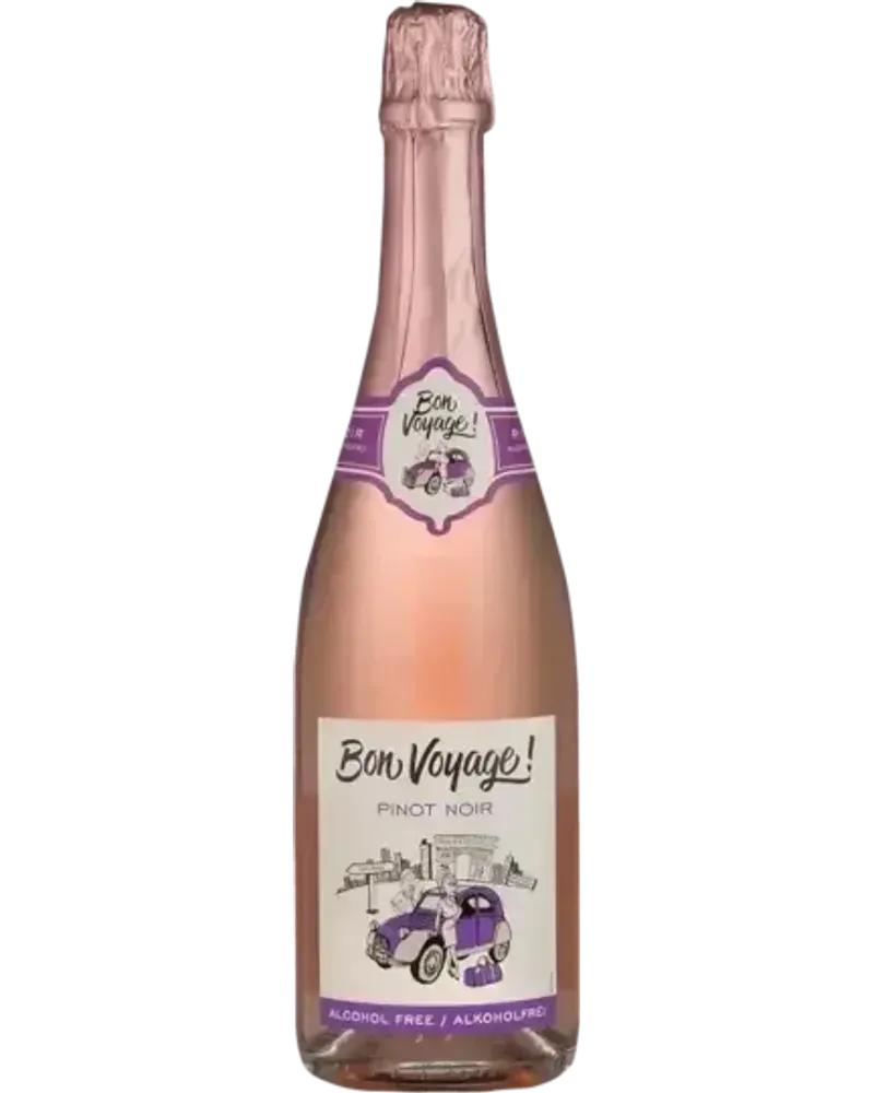 Bon Voyage Pinot Noir Rosé Sparkling alkoholfreie Schaumwein rosé Weinflasche