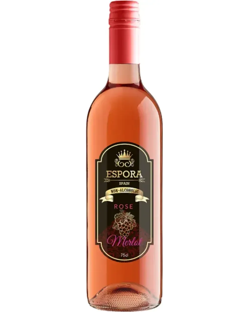 Espora Merlot Rose alkoholfreie Rosé Weinflasche
