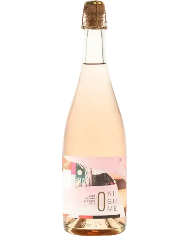Kisumé - Rosé effervescent alcoholvrije Sprankelend Rosé wijnfles