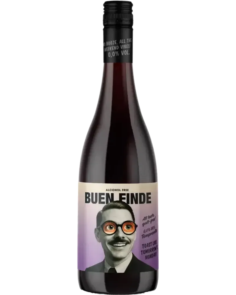 Vino Tinto non-alcoholic Red wine bottle