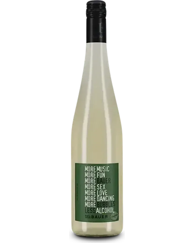 More Bubbles Less Alcohol alcoholvrije Sprankelend Wit wijnfles