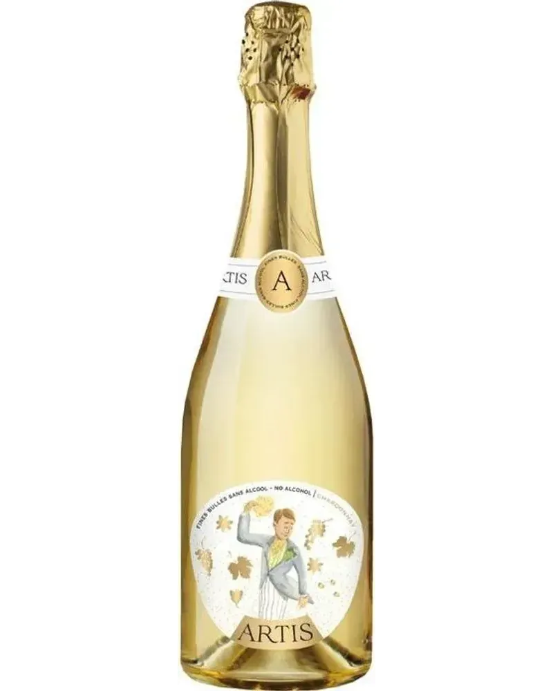 Fines Bulles Chardonnay non-alcoholic Sparkling White wine bottle
