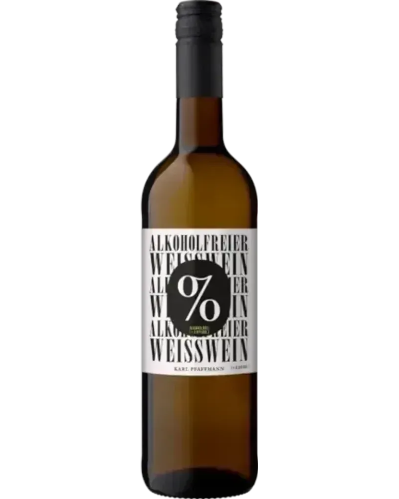 Weißwein non-alcoholic White wine bottle