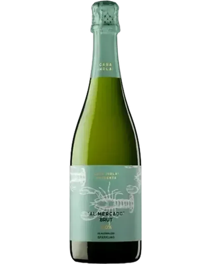 Al Mercado Brut alkoholfreie Schaumwein weiß Weinflasche
