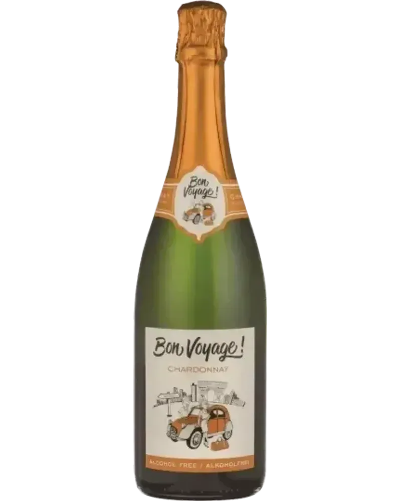 Bon Voyage Chardonnay Sparkling alkoholfreie Schaumwein weiß Weinflasche