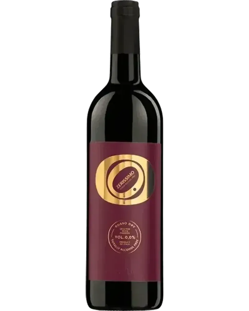 Rosso Dry alkoholfreie Rot Weinflasche