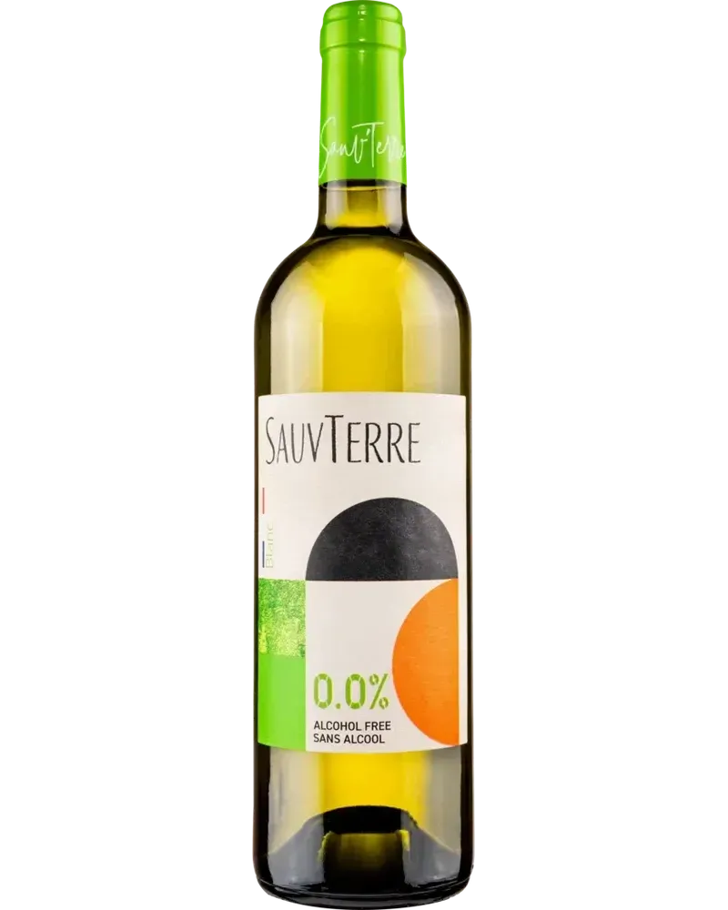 Sauv'Terre Blanc alcoholvrije Wit wijnfles