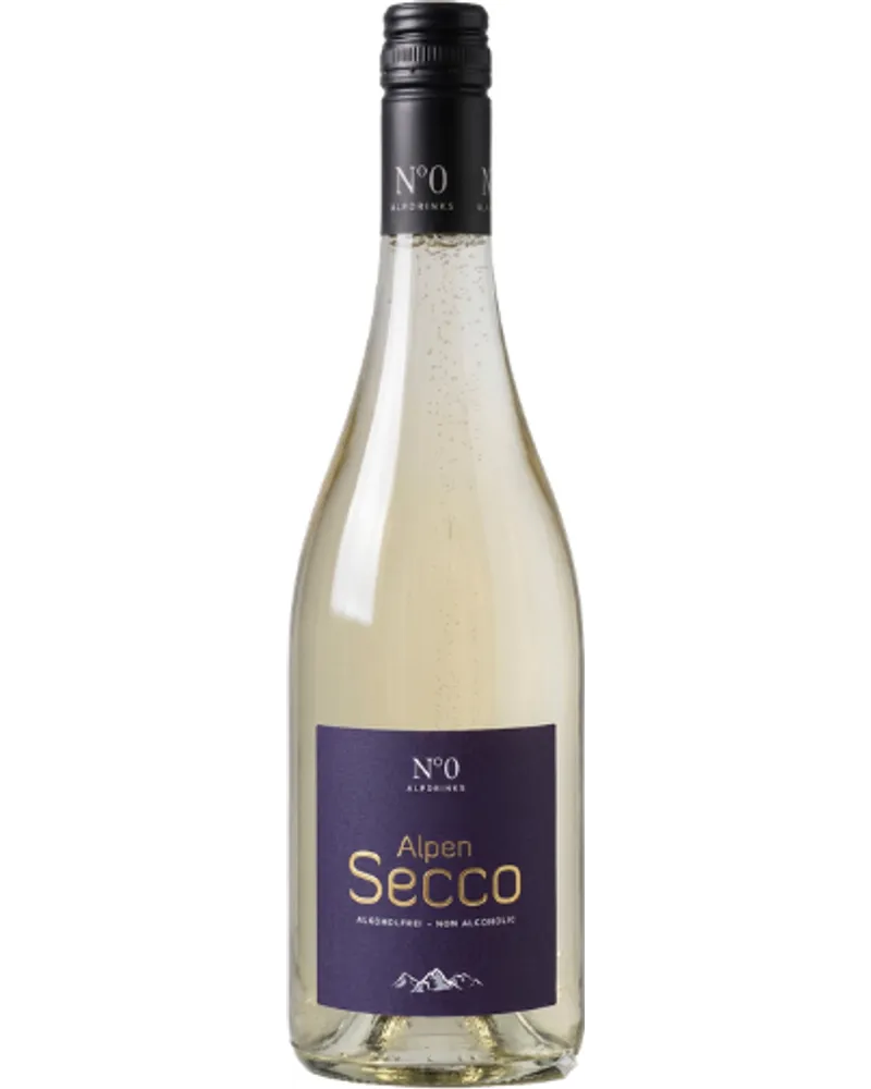 N°0 Alpen Secco non-alcoholic Sparkling White wine bottle