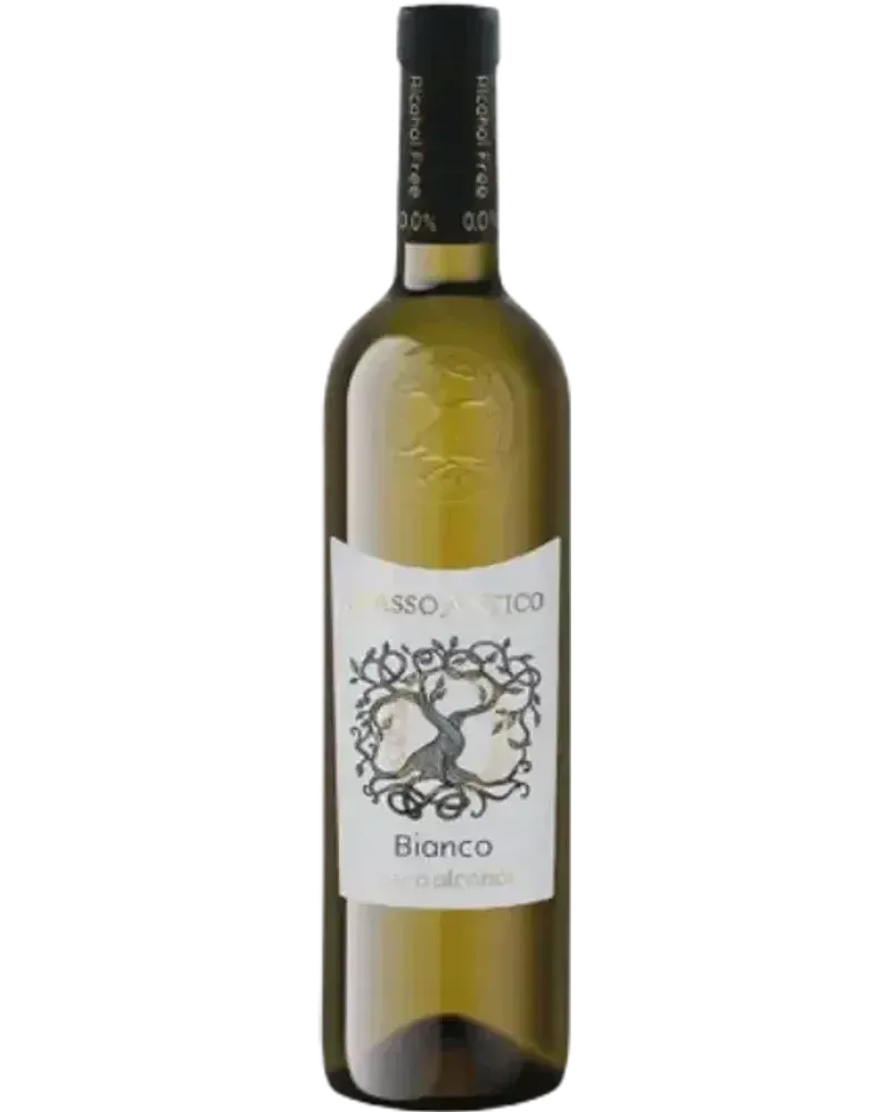Bianco Zero non-alcoholic White wine bottle