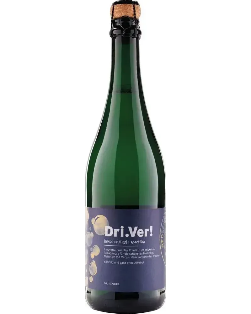 Driver Sparkling non-alcoholic Sparkling White wine bottle